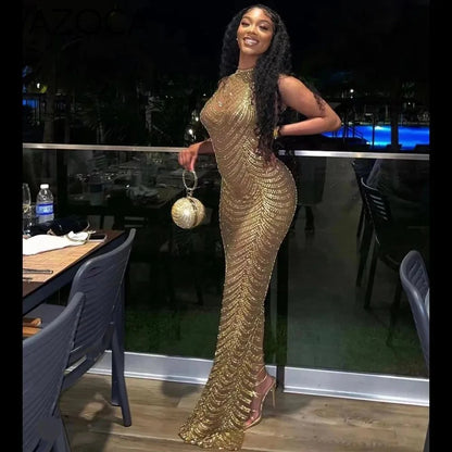 So Golden Maxi Dress