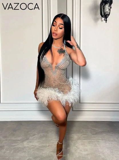 Soft Life Feather Dress Same as pic