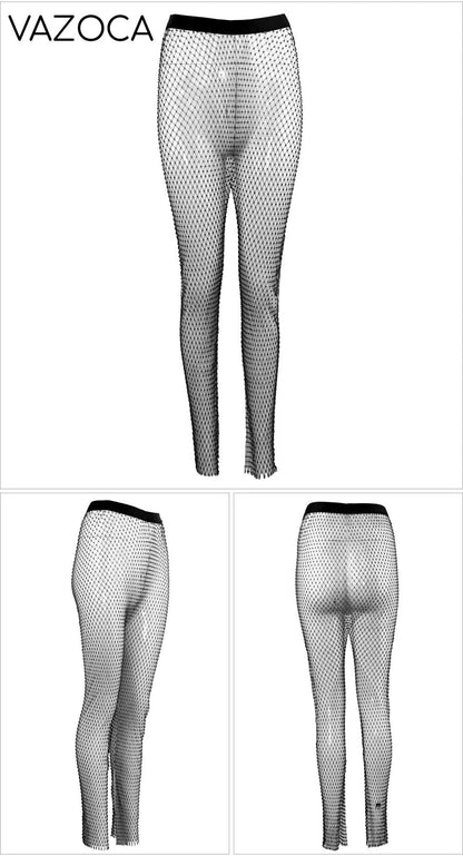 Sparkle Diamante Fishnet Trouser