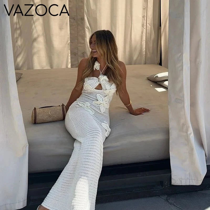 Speechless Floral Crochet Maxi Dress