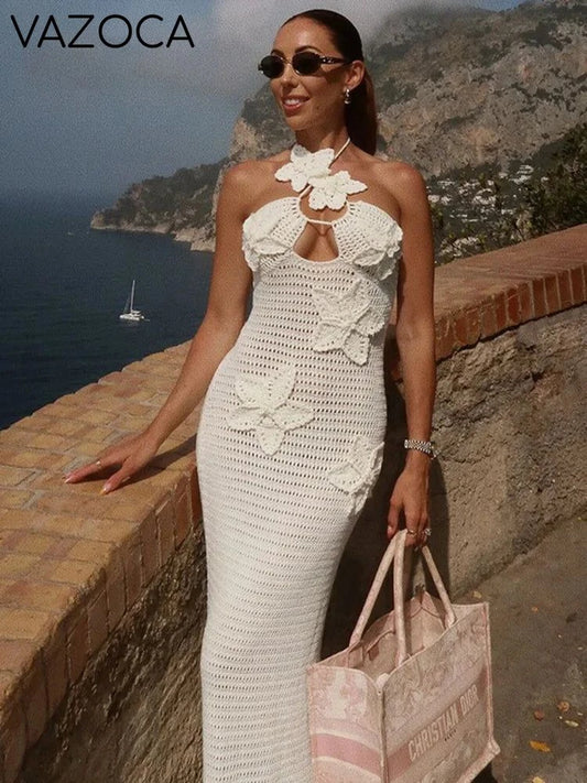 Speechless Floral Crochet Maxi Dress