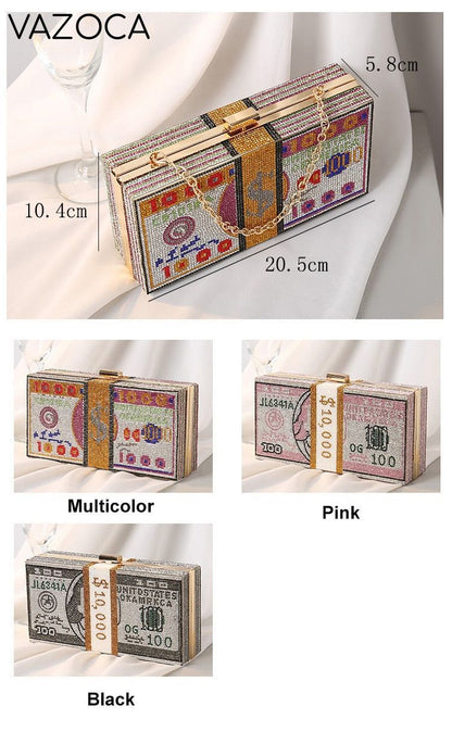 Stack Of Cash Clutch Bag