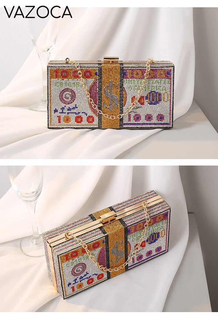 Stack Of Cash Clutch Bag
