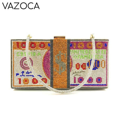Stack Of Cash Clutch Bag Multicolor