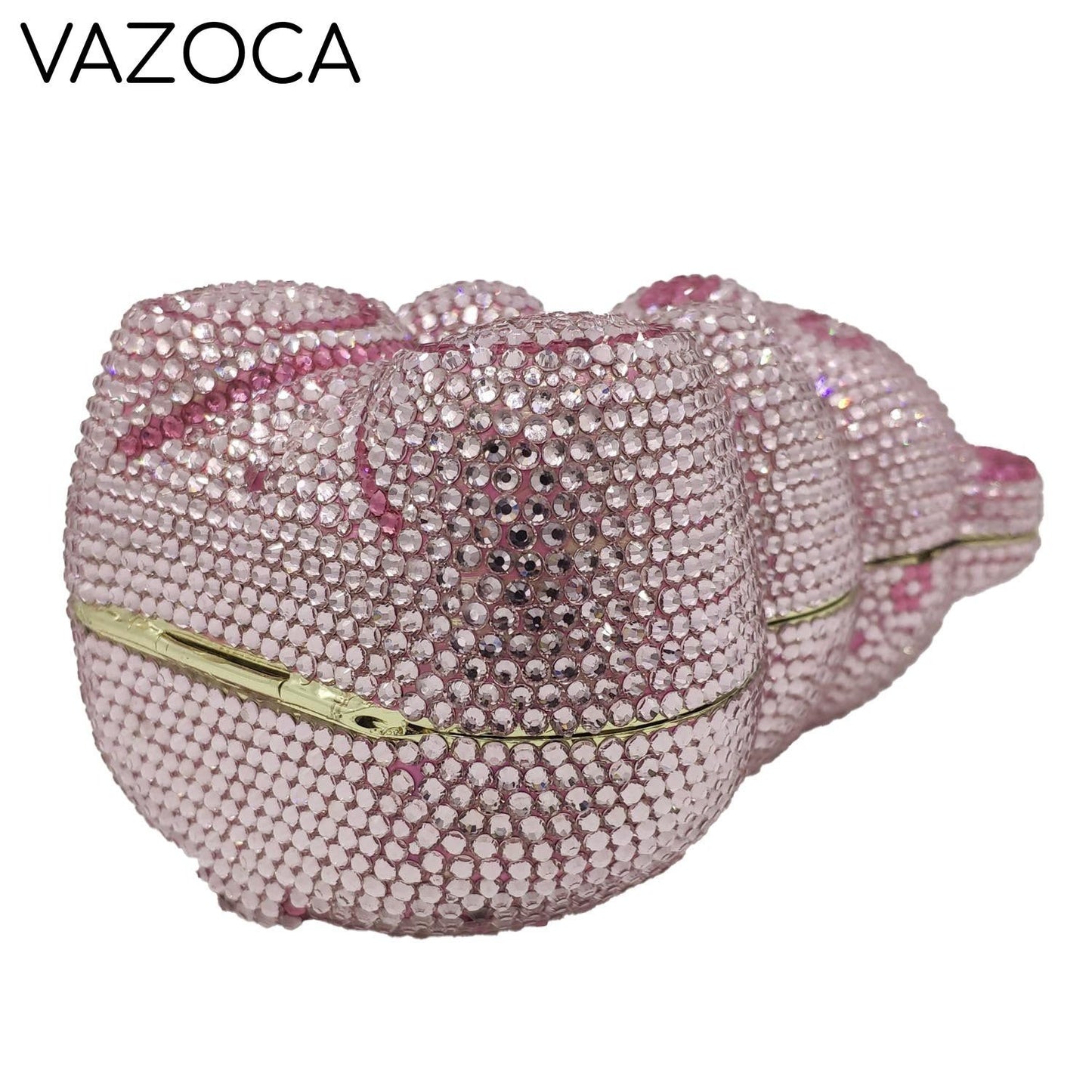 Teddy Bear Crystal Clutch Handbag