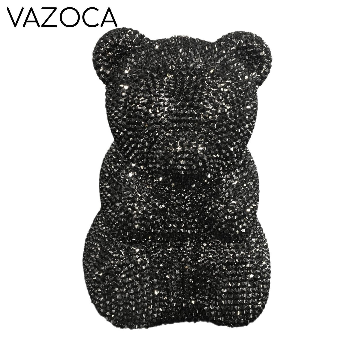 Teddy Bear Crystal Clutch Handbag