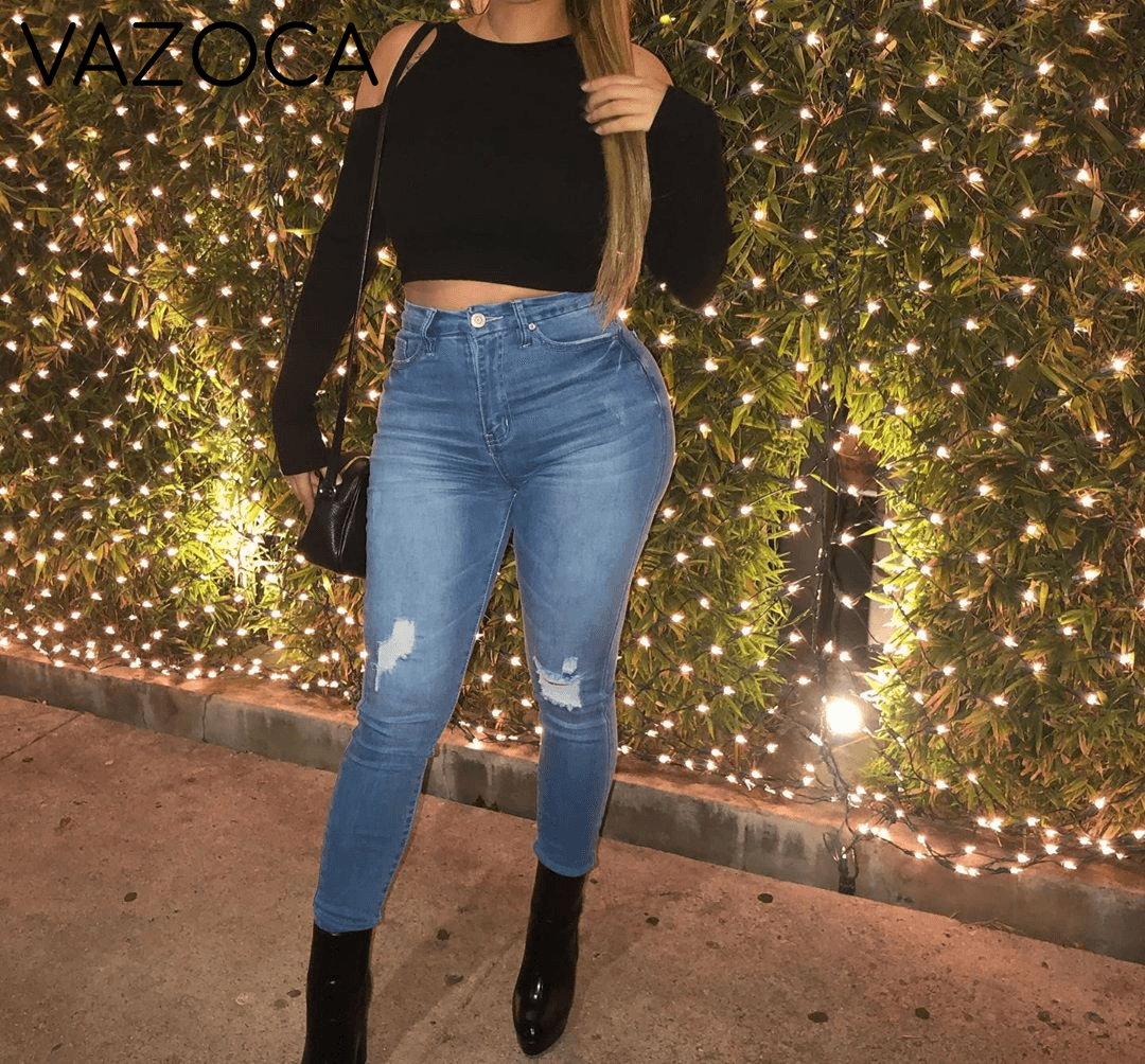 Them Curves High Waist Jeans - Medium Blue Wash