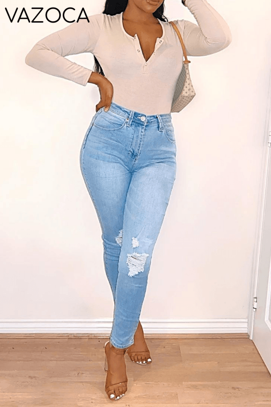 Them Curves High Waist Jeans - Medium Blue Wash