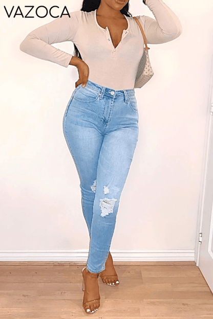 Them Curves High Waist Jeans - Medium Blue Wash