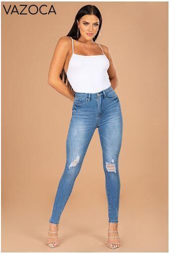 Them Curves High Waist Jeans - Medium Blue Wash