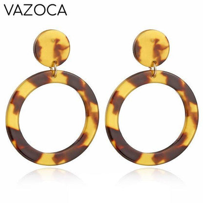 Tortoise Leopard Print Earrings