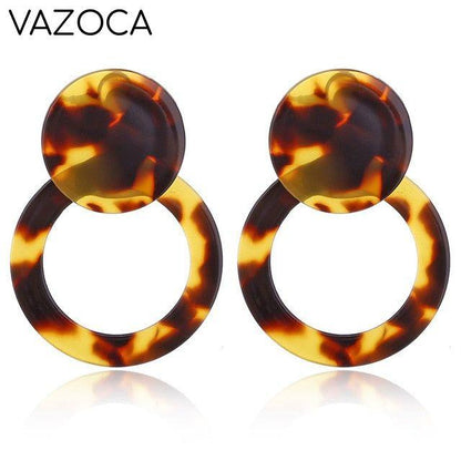 Tortoise Leopard Print Earrings