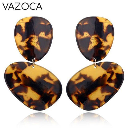 Tortoise Leopard Print Earrings