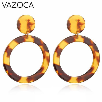 Tortoise Leopard Print Earrings