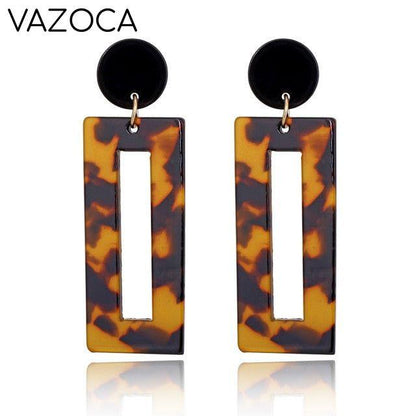 Tortoise Leopard Print Earrings