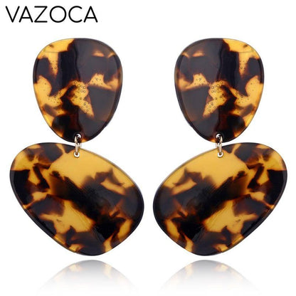Tortoise Leopard Print Earrings