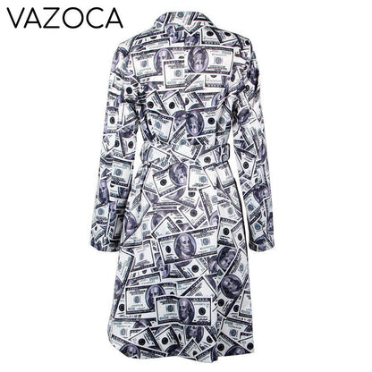 Trench Dollar Bill Coat