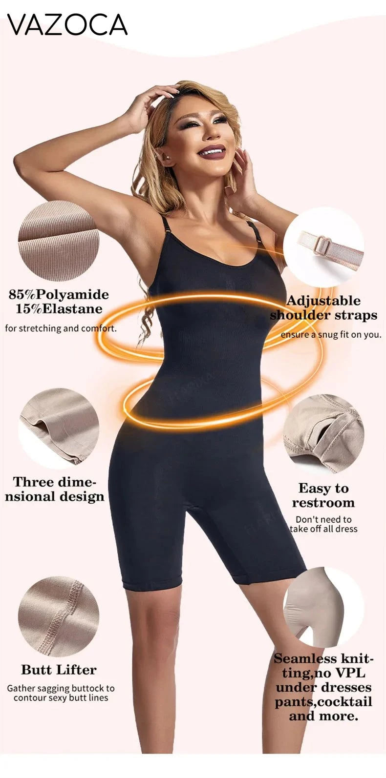 Tummy Control Shapewear Romper