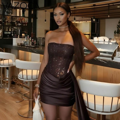 Strapless Ruched Party Dress