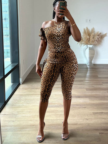 Tie-Up Top & Capri Leggings Set