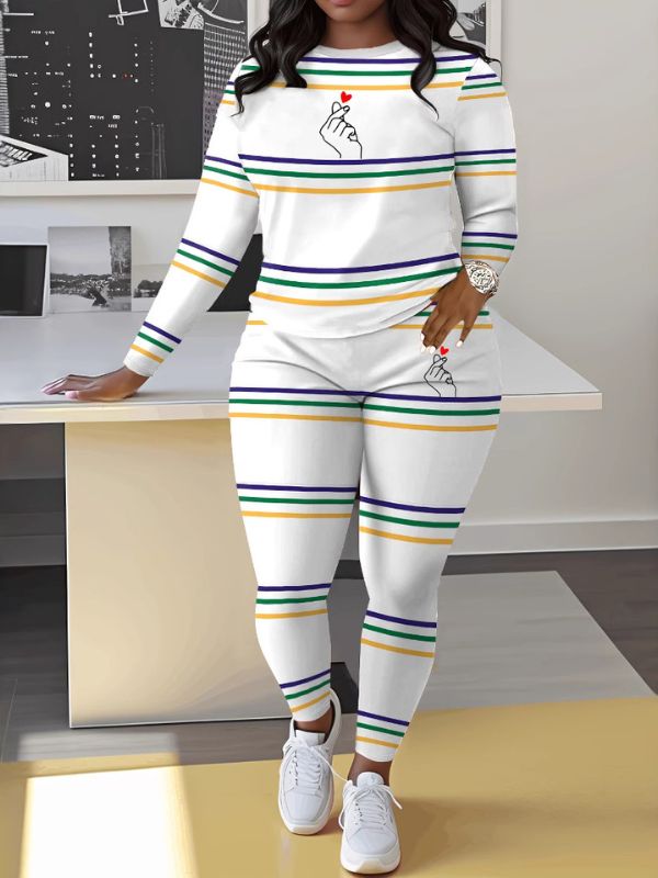 Stripe Tee & Pants Set