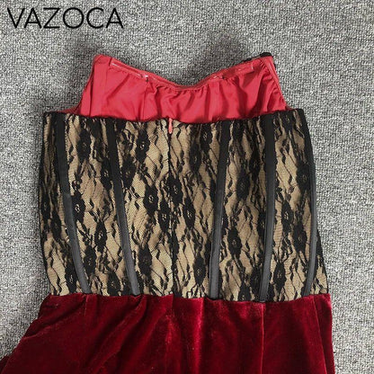 Velvet Lace Cocktail Dress
