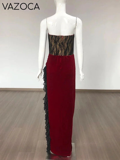 Velvet Lace Cocktail Dress