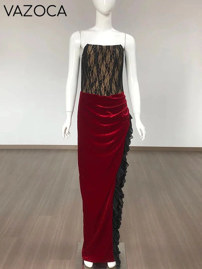 Velvet Lace Cocktail Dress