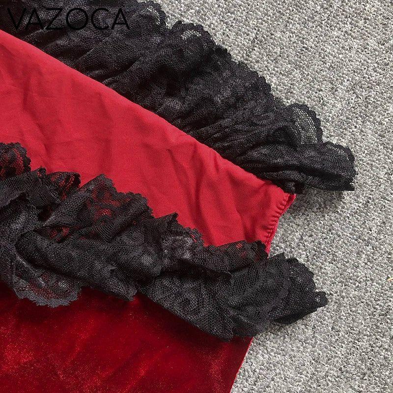 Velvet Lace Cocktail Dress