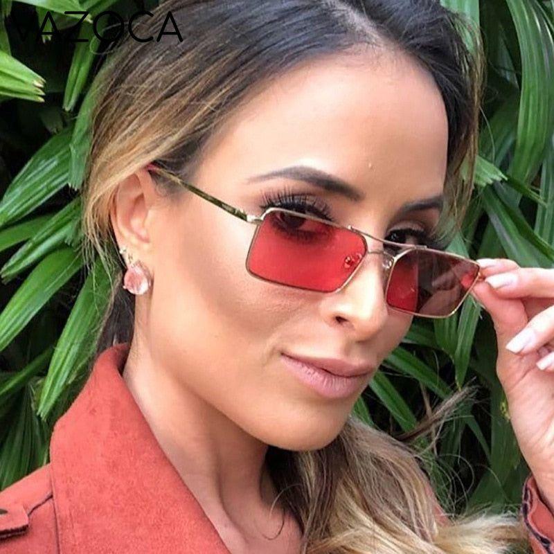 Vintage Narrow Rectangle Sunglasses