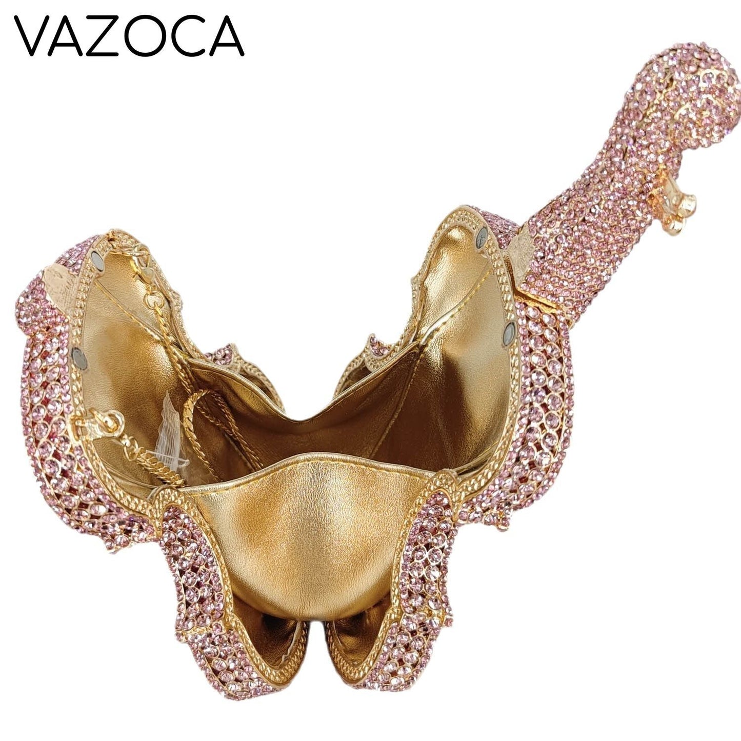 Violin Crystal Clutch Handbag
