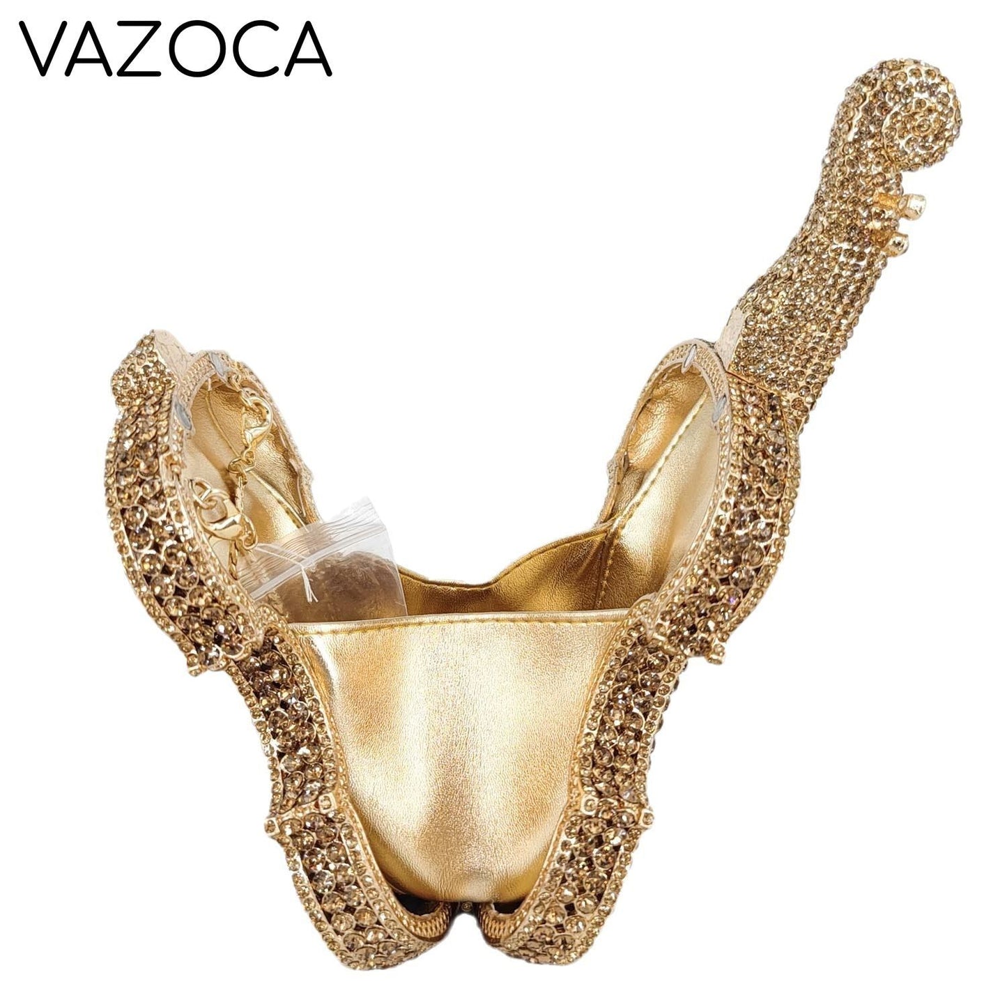 Violin Crystal Clutch Handbag