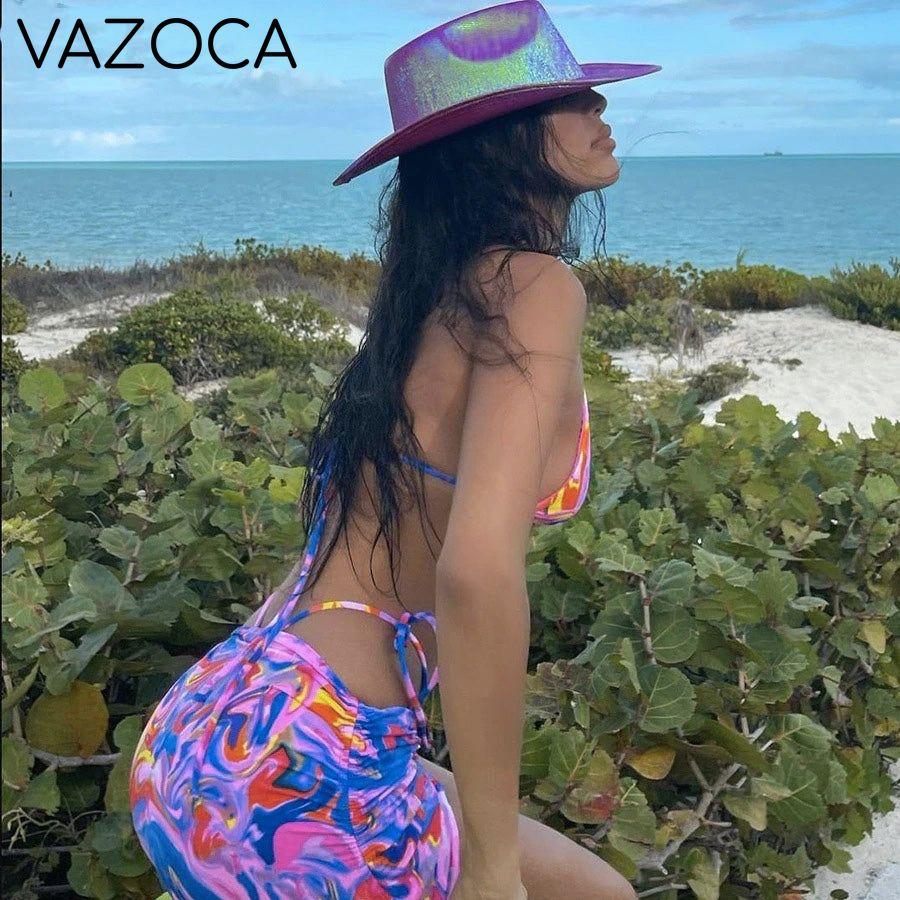 Backless Two Piece Vacation Outfit