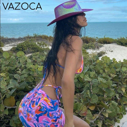 Backless Two Piece Vacation Outfit