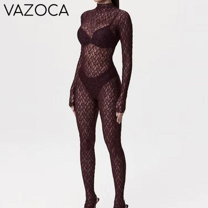 Lace Mesh Jumpsuit