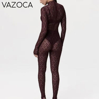 Lace Mesh Jumpsuit