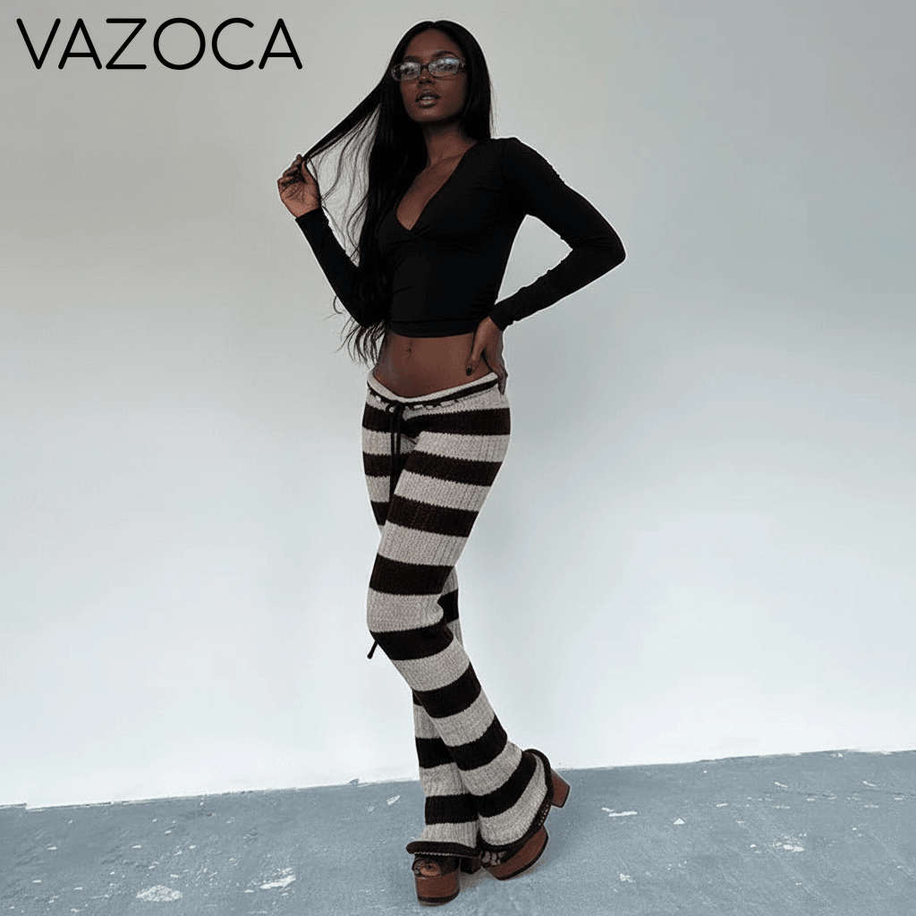 Striped Knit Pants