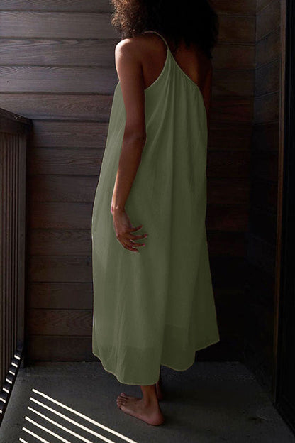 Casual Cozy One Shoulder Solid Dress