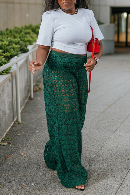 Stylish Hollow Out Wide Leg pants