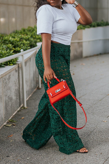 Stylish Hollow Out Wide Leg pants