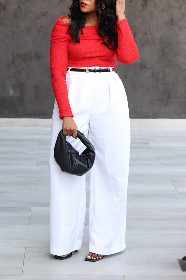 Stylish Solid Off Shoulder Blouse