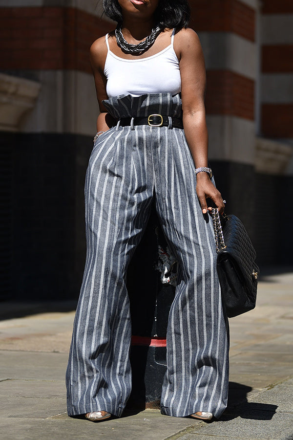 Stylish Striped Wide Leg Pants