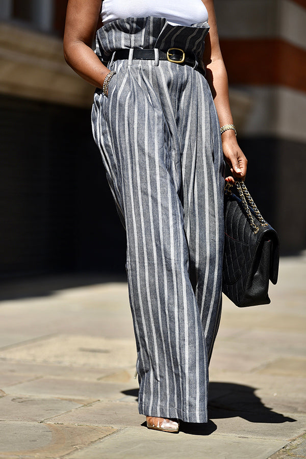 Stylish Striped Wide Leg Pants