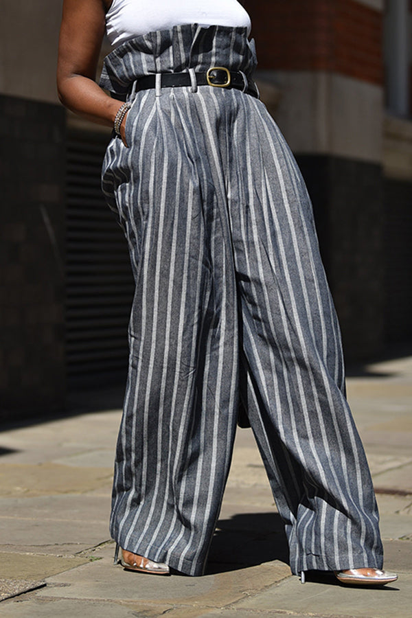 Stylish Striped Wide Leg Pants