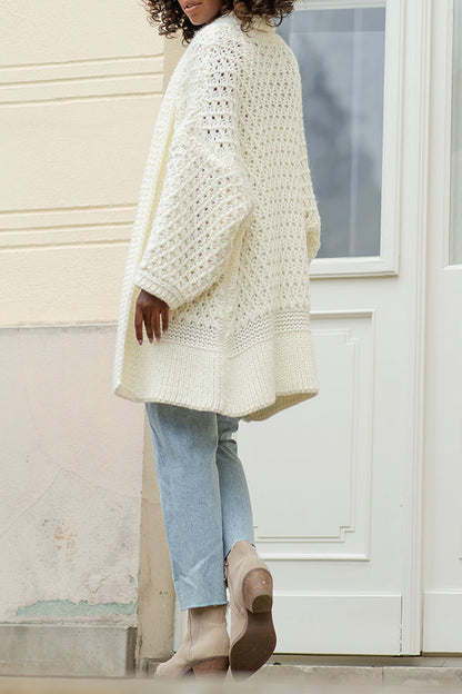 Casual Open Front Knitted Loose Cardigan