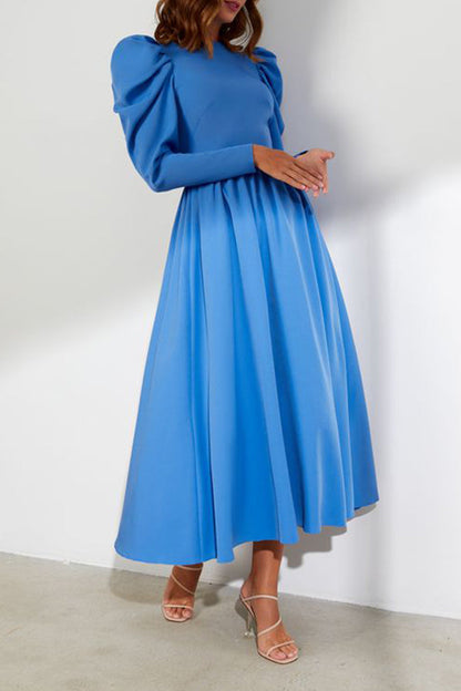 Elegant Gigot Sleeve Evening Dress