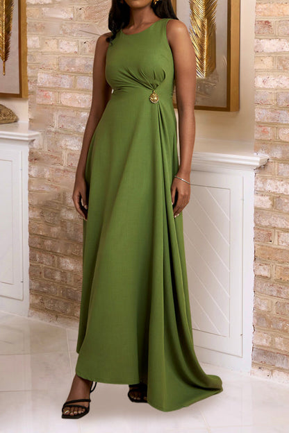 Chic Asymmetric Drape Ruched Dress