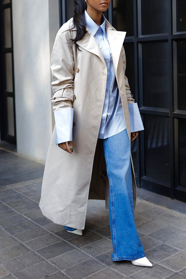 Casual Double Breasted Trench Coat