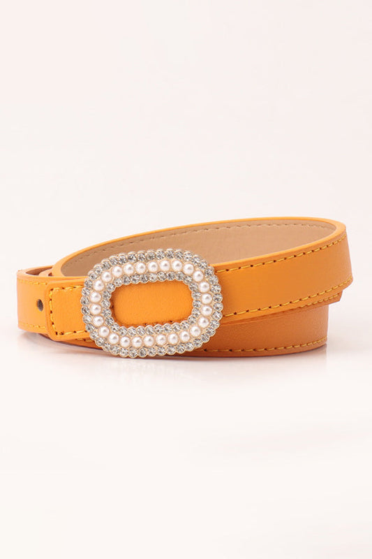 Pearl And Rhinestone Snap Belt