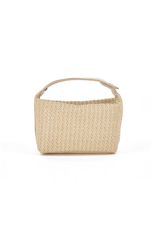 Stylish Grass Weaving Solid Clutch